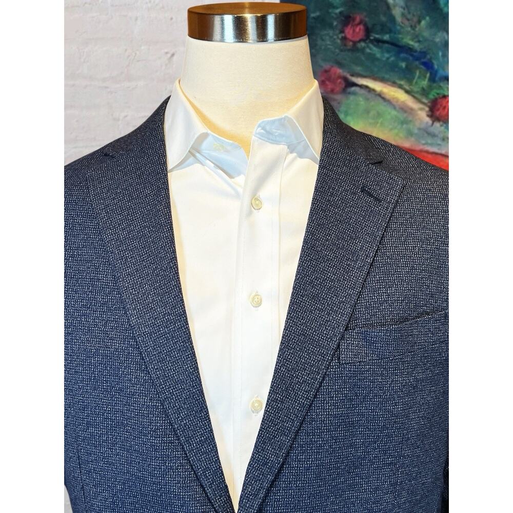 Joseph Abboud 44R XXL Blue Cotton Casual Blazer Sport Jacket Unlined Weekender - Picture 4 of 15